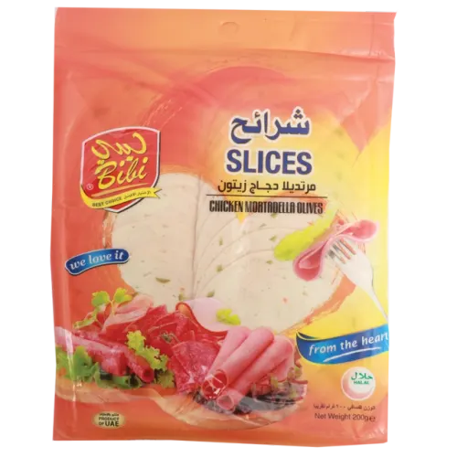 بيبي شرائح مرتديلا دجاج بالزيتون-200 غرام