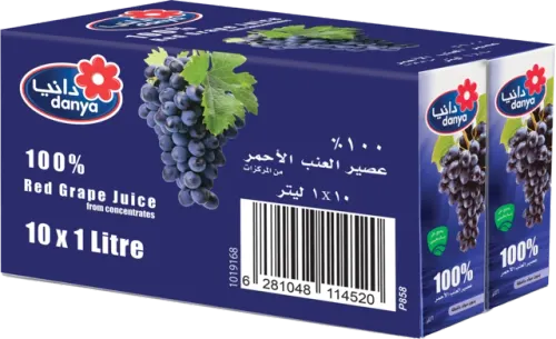 دانيا عصير العنب الأحمر-10 X 1 لتر