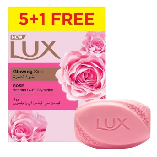لوكس صابونة للبشرة المتوهجة بفيتاميني C و E والجلسرين-6 X 120 غرام