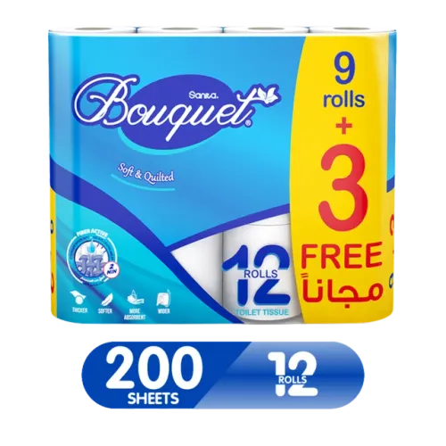 سانيتا بوكيه ورق حمام-9 + 3 لفات مجانا
