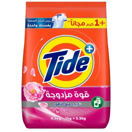 تايد مسحوق غسيل برغوة منخفضة برائحة داوني-4.5كيلو+1كيلو