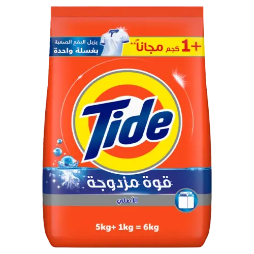 تايد مسحوق غسيل برغوة عالية برائحة أصلية-5كيلو +1كيلو