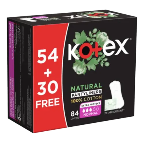 كوتكس فوط صحية قطنية طبيعية 54+30 مجانا-84 حبة
