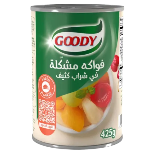 قودي الفواكه المشكلة في شراب كثيف-425 غرام