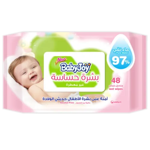 بيبي جوي مسحات مبللة بدون كحول-48 منديل