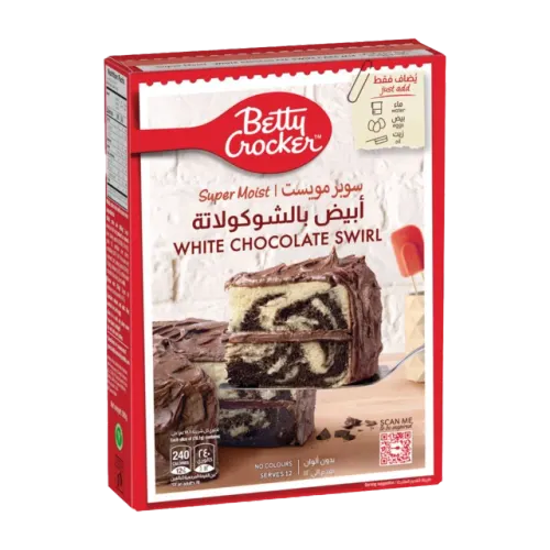 بيتي كروكر خليط الكيك سوبر مويست بيضاء بالشوكولاتة-500 غرام