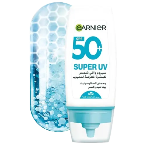 غارنييه سيروم واقي شمس سوبر UV للبشرة المعرضة لحب الشباب بمعامل حماية SPF 50-30 مل